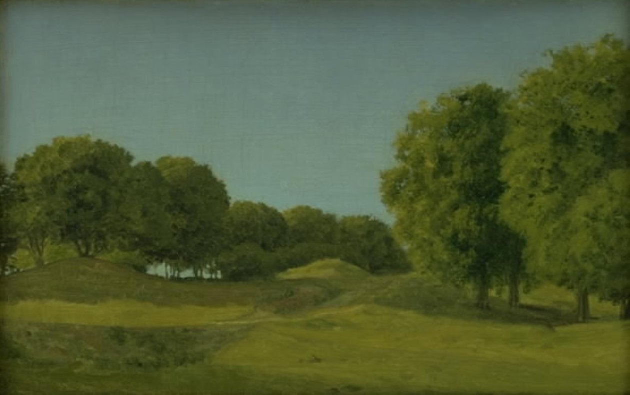 Tutkimus Deerparkista lähellä Kööpenhaminaa tekijältä Christoffer Wilhelm Eckersberg