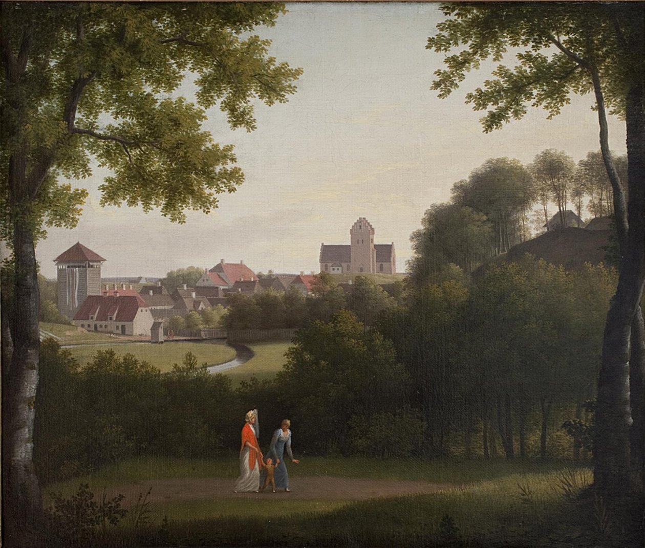 Näkymä kohti Lyngbyä tekijältä Christoffer Wilhelm Eckersberg
