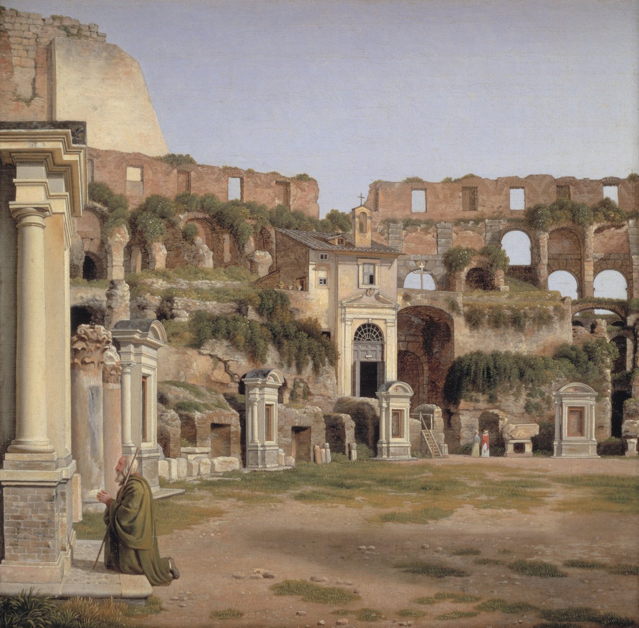 Näkymä Colosseumin sisäpihalle tekijältä Christoffer Wilhelm Eckersberg