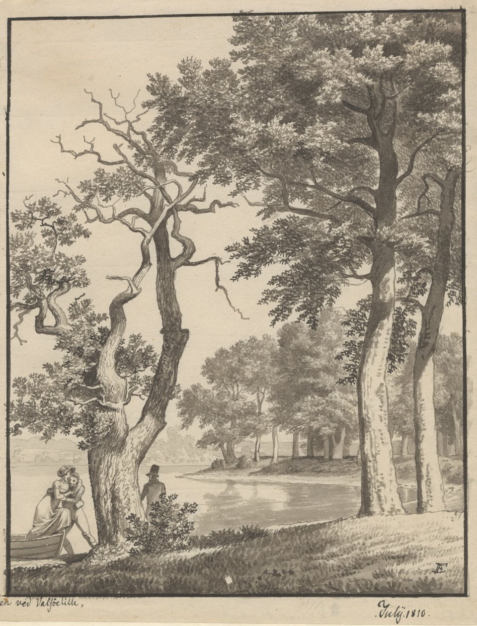 Valsøelillen saari heinäkuussa 1810 tekijältä Christoffer Wilhelm Eckersberg