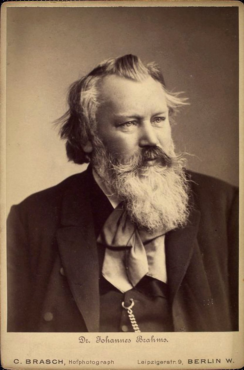 Johannes Brahms, saksalainen säveltäjä ja pianisti, 1889 tekijältä C Brasch