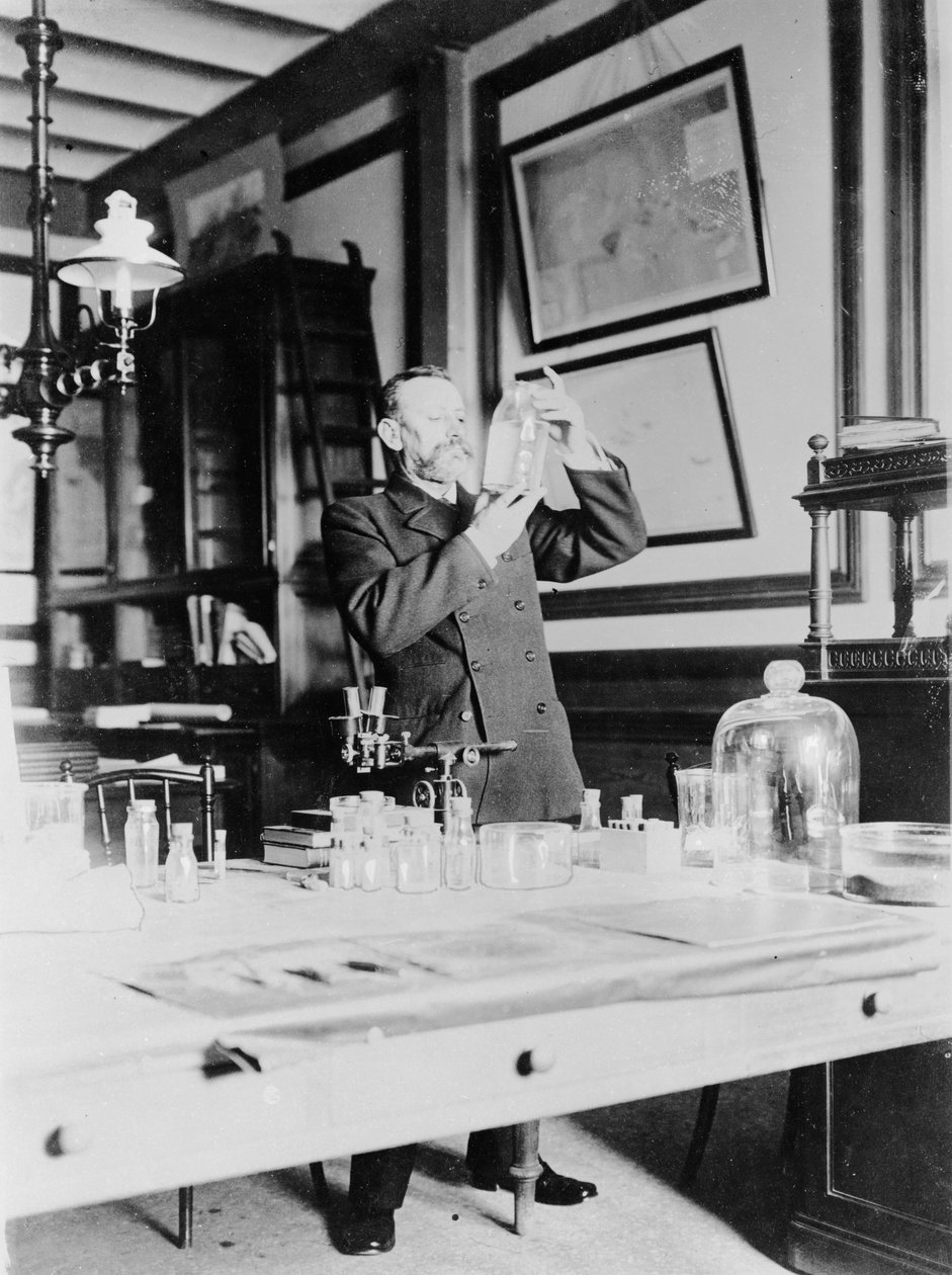 Honoré Charles Grimaldi, Monacon ruhtinas Albert työhuoneessaan. tekijältä C. Chusseau Flaviens