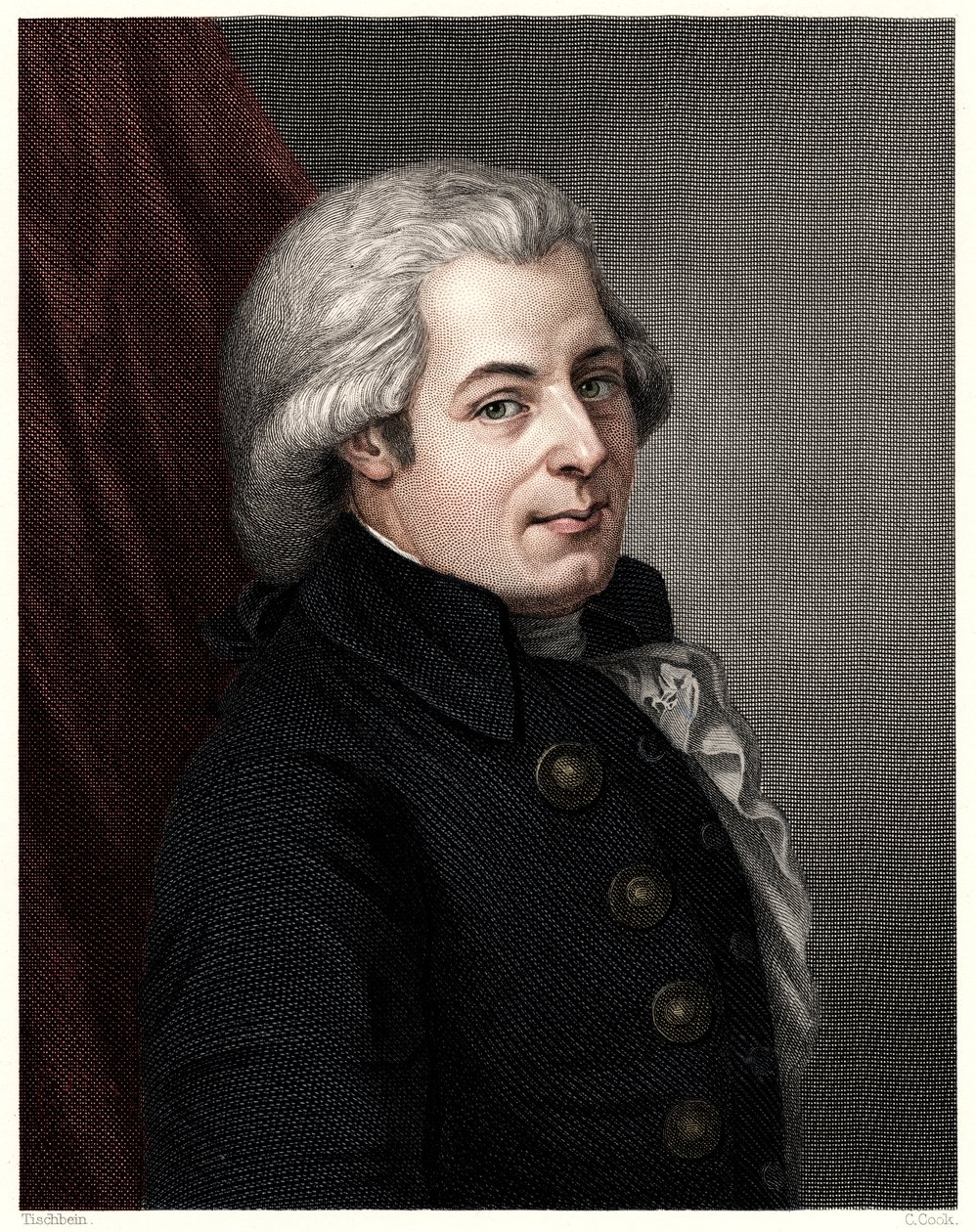 Mozart, c1777, 1800-luku. tekijältä C. Cook