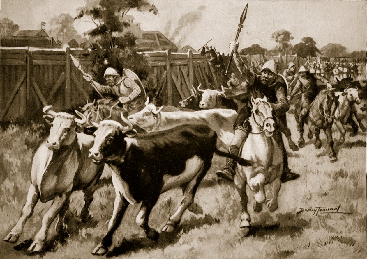 Ethandunin taistelun jälkeen (Edington), 878, kuvitus teoksesta "Hutchinson