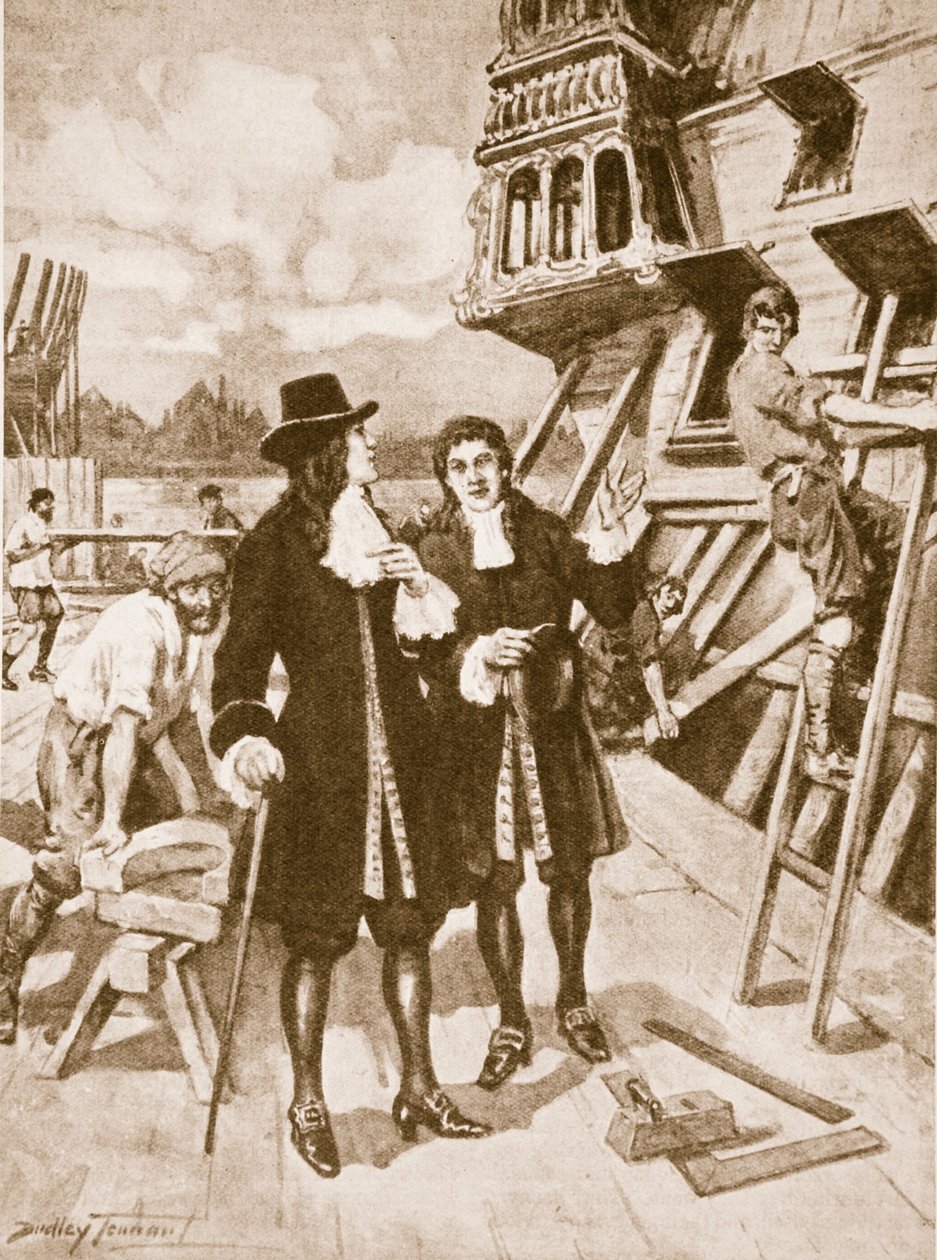 Pietari Suuri Deptfordin telakalla (litho) tekijältä C. Dudley Tennant