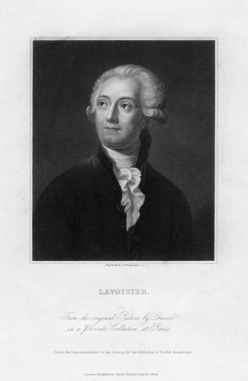 Antoine Lavoisier, 1700-luvun ranskalainen kemisti, 1800-luku. tekijältä C. E. Wagstaff