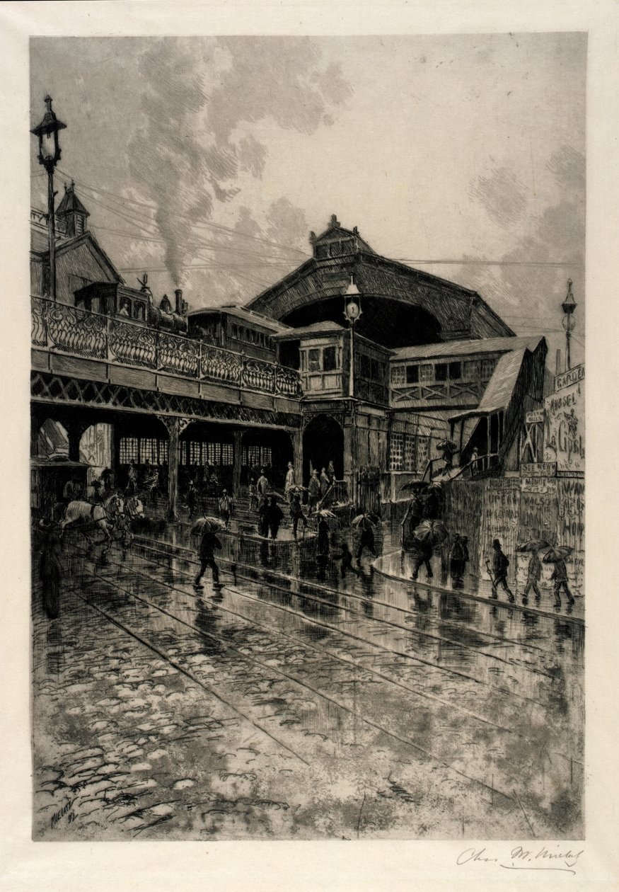 Brooklynin sillan sisäänkäynti tekijältä C. F. William Mielatz