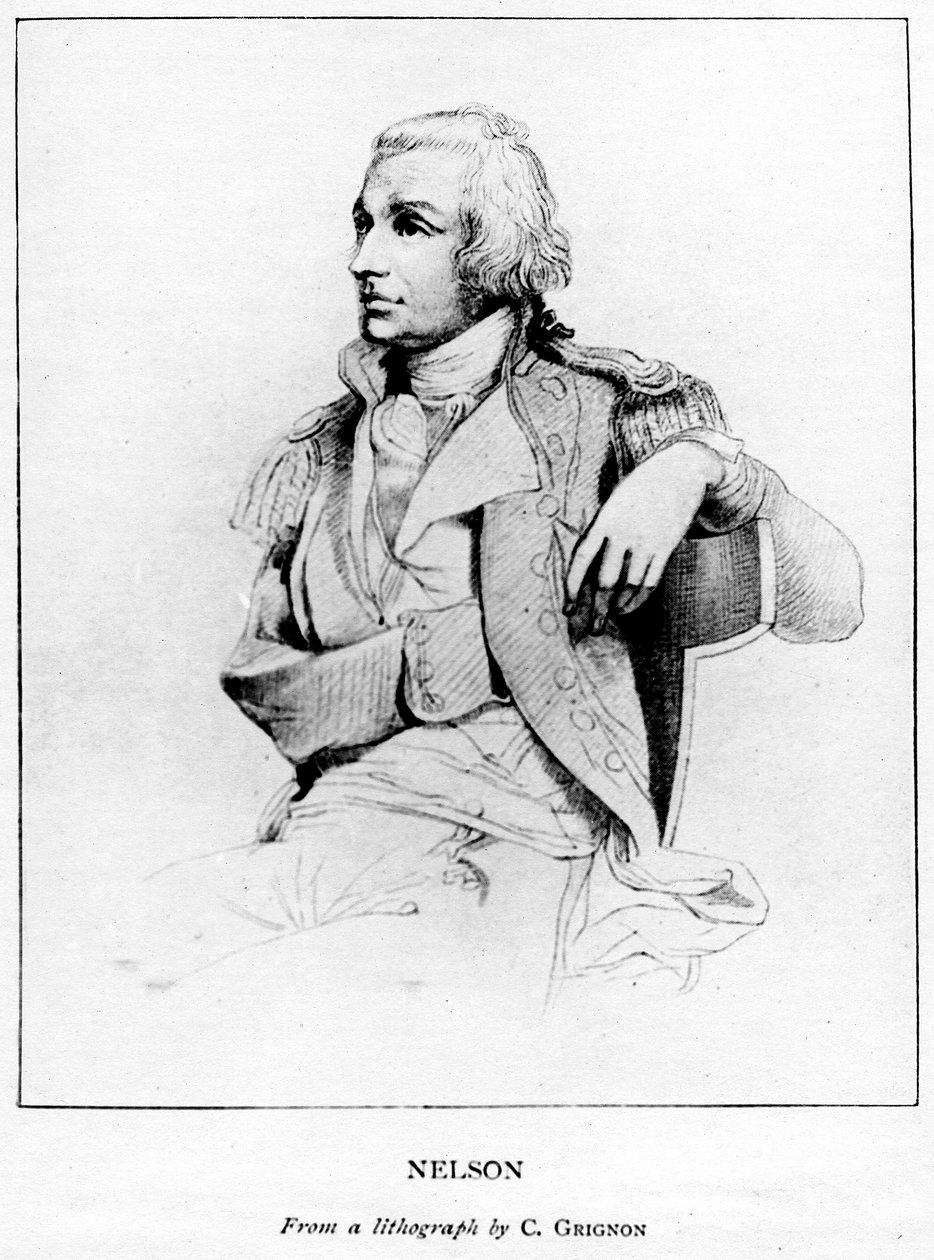 Horatio Nelson, 1. varakreivi Nelson, englantilainen laivaston komentaja, 1800-luku tekijältä C. Grignon