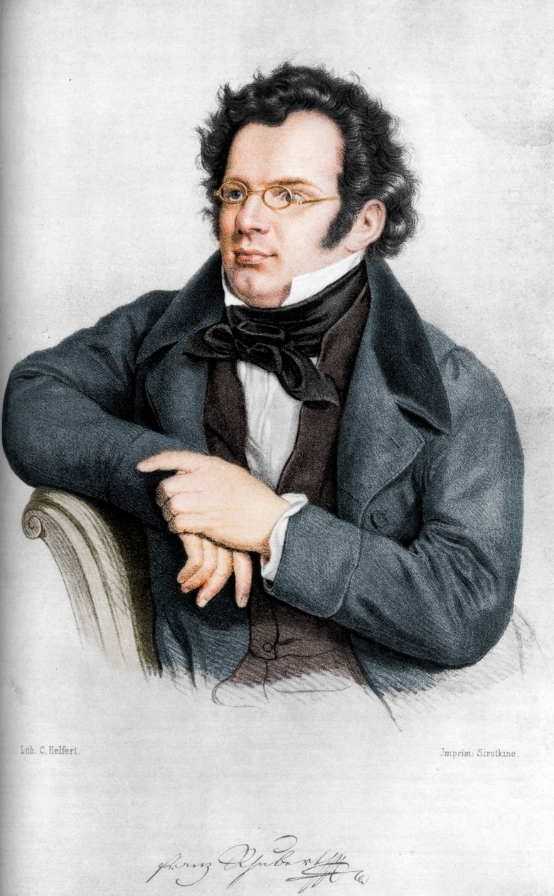 Franz Peter Schubert 1797-1828, itävaltalainen säveltäjä tekijältä C Helfert