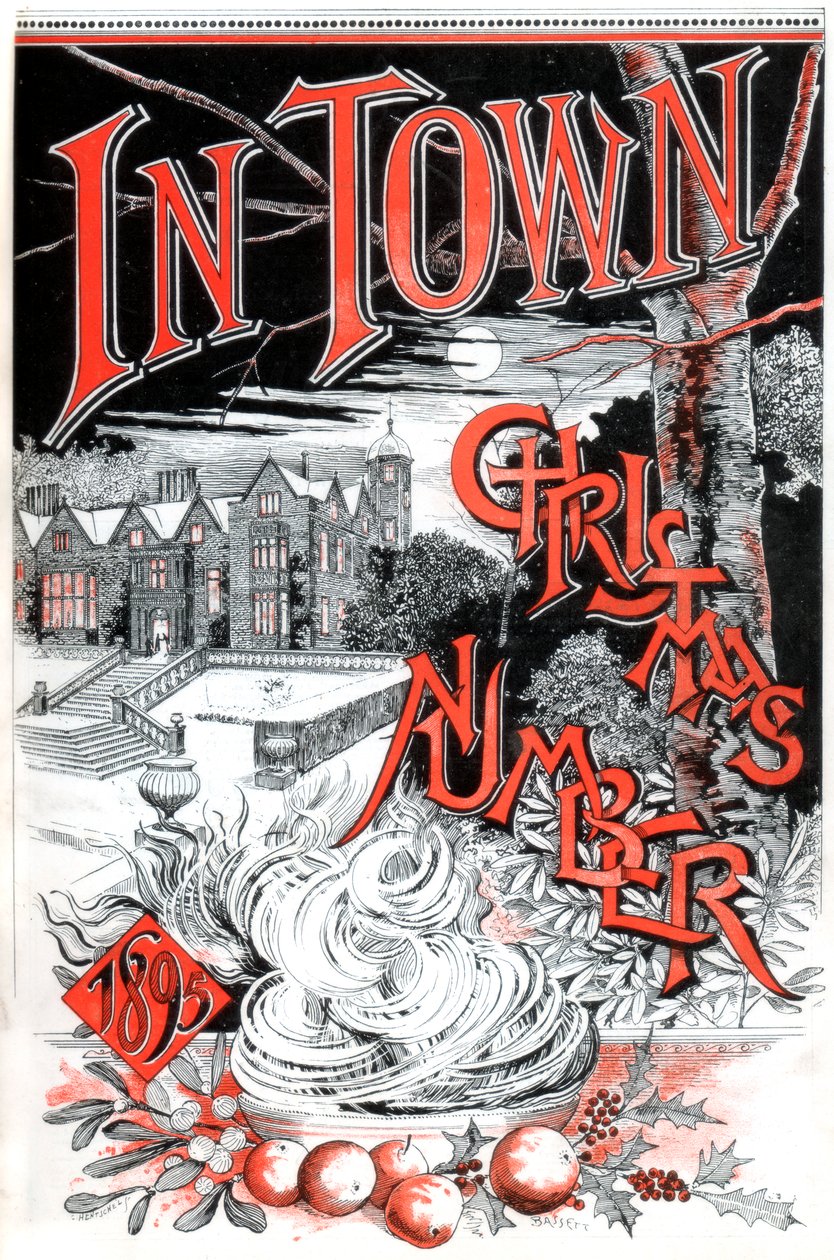 In Town -lehden joulunumeron etukansi, 1895 tekijältä C Hentschel