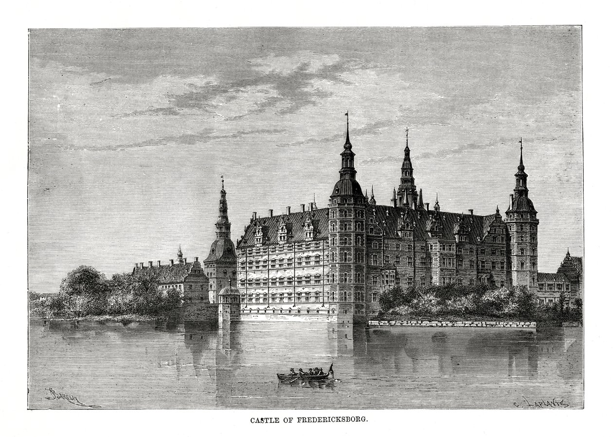 Frederiksborgin linna, Kööpenhamina, Tanska, 1879 tekijältä C. Laplante