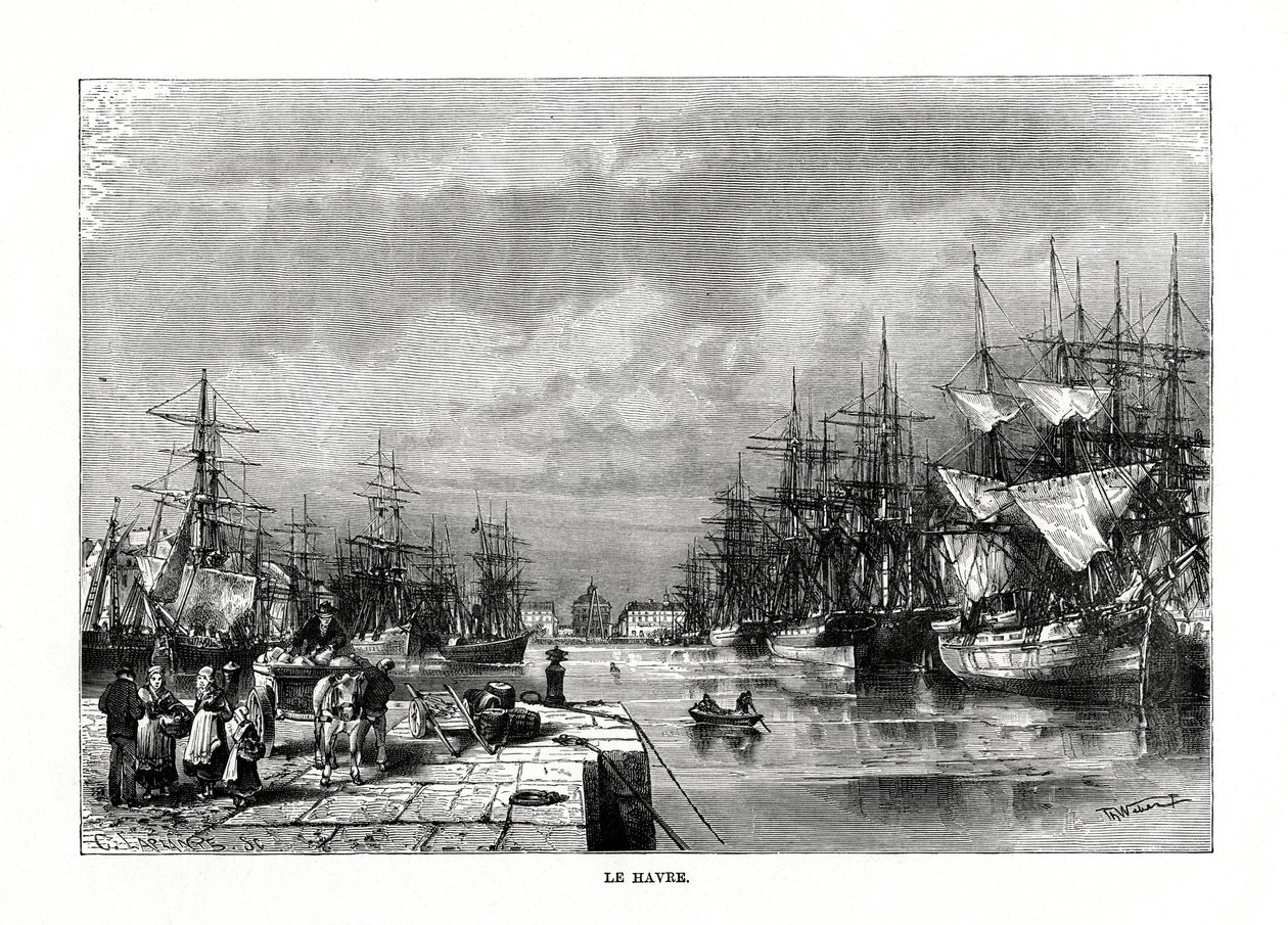 Le Havre, Normandia, Pohjois-Ranska, 1879 tekijältä C. Laplante