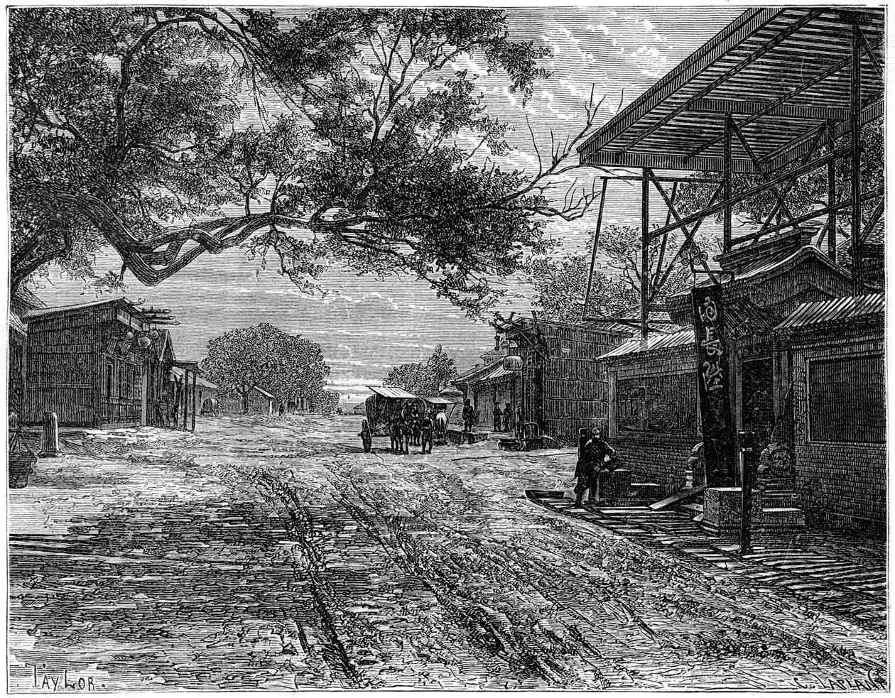 Ranskan lähetystö, Peking, Kiina, 1800-luvun loppu tekijältä C. Laplante