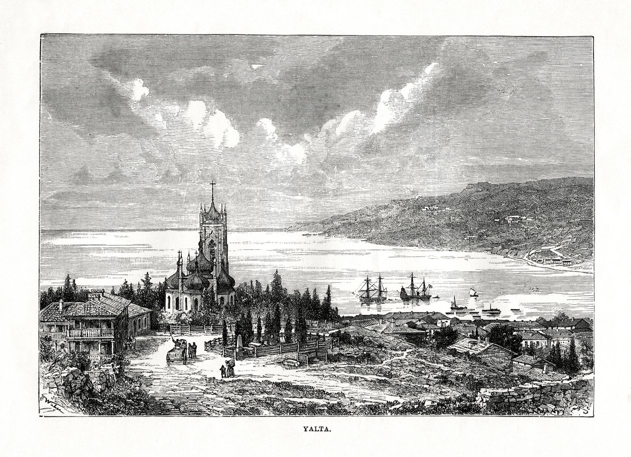 Jalta, Etelä-Ukraina, 1879. tekijältä C. Laplante