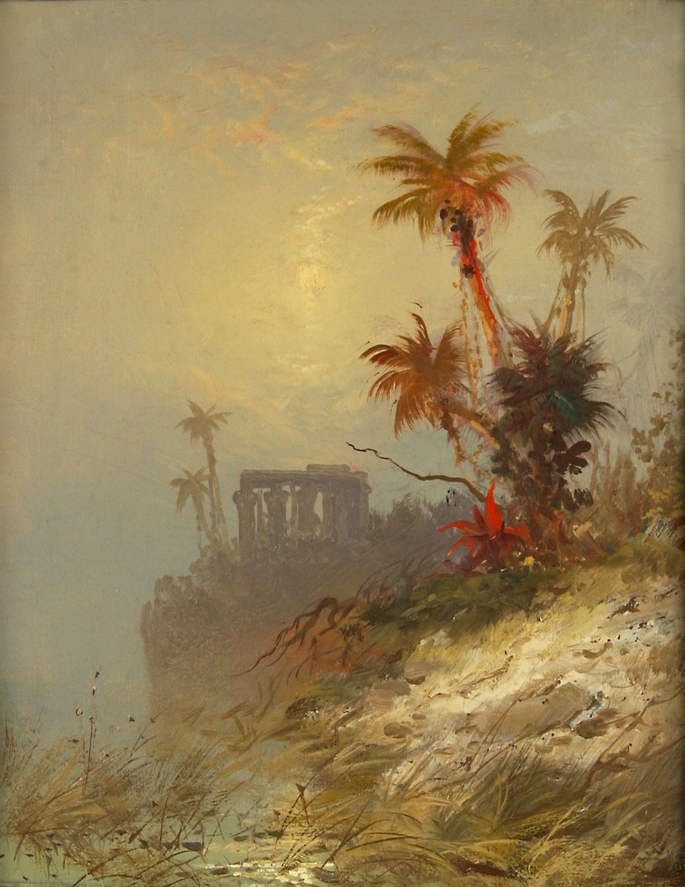 Egyptiläinen maisema, 1800-luvun loppu - 1900-luvun alku. tekijältä C. Morgan McIlhenney