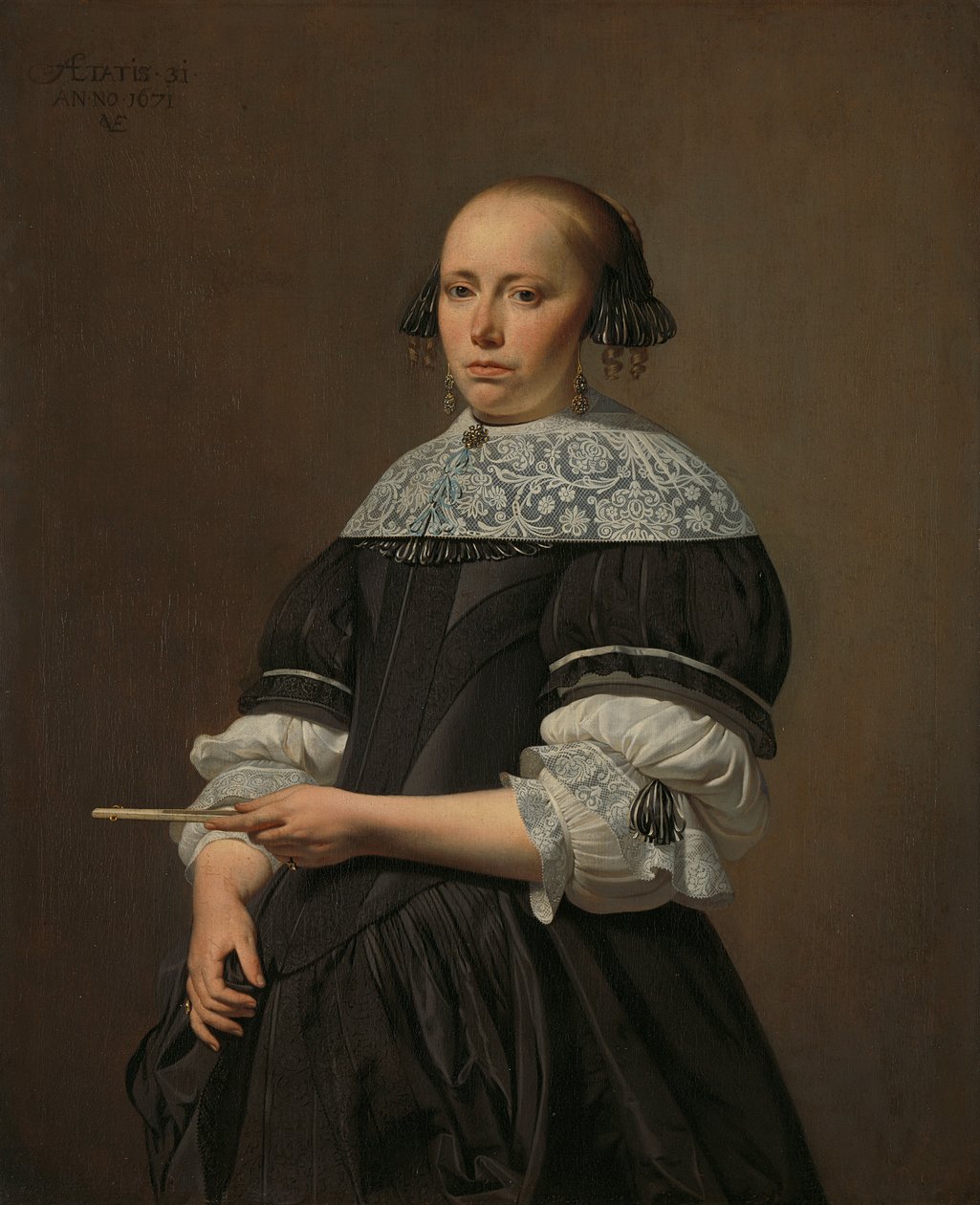 Elisabeth Kesselin (1640-1717) muotokuva. tekijältä Caesar van Everdingen