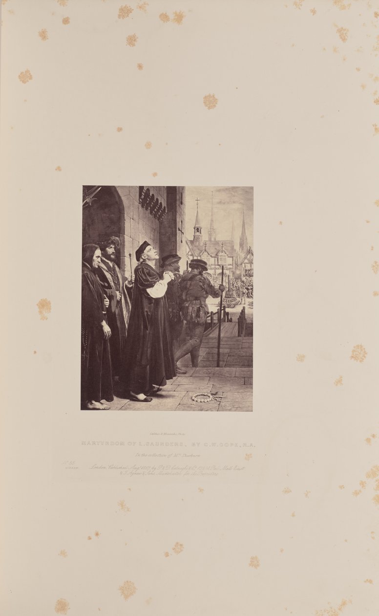 L. Saundersin marttyyrikuolema, kirjoittanut C.W. Cope, R.A. tekijältä Caldesi and Montecchi