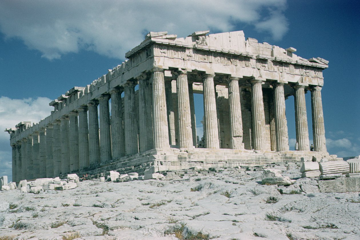 Parthenon, rakennettu 447 eKr.-432 eKr tekijältä Callicrates and Ictinus