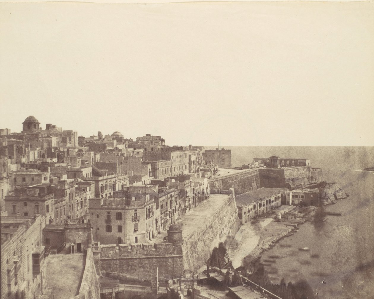 Vallettan satama, Malta, 1850-luku. tekijältä Calvert Jones