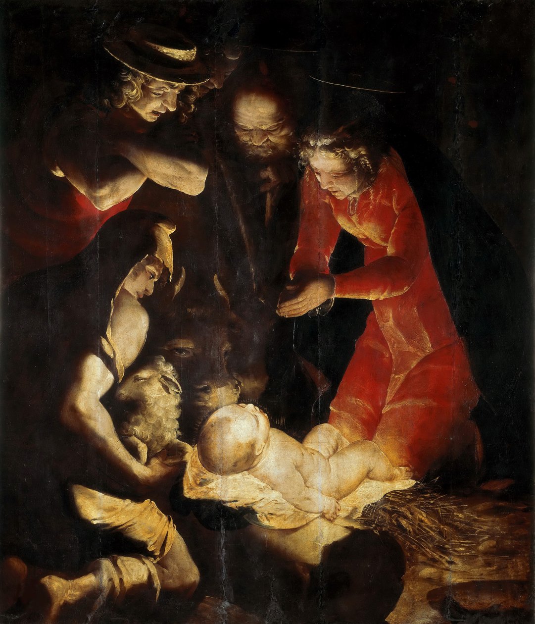 Paimenten palvonta, 1550. tekijältä Cambiaso