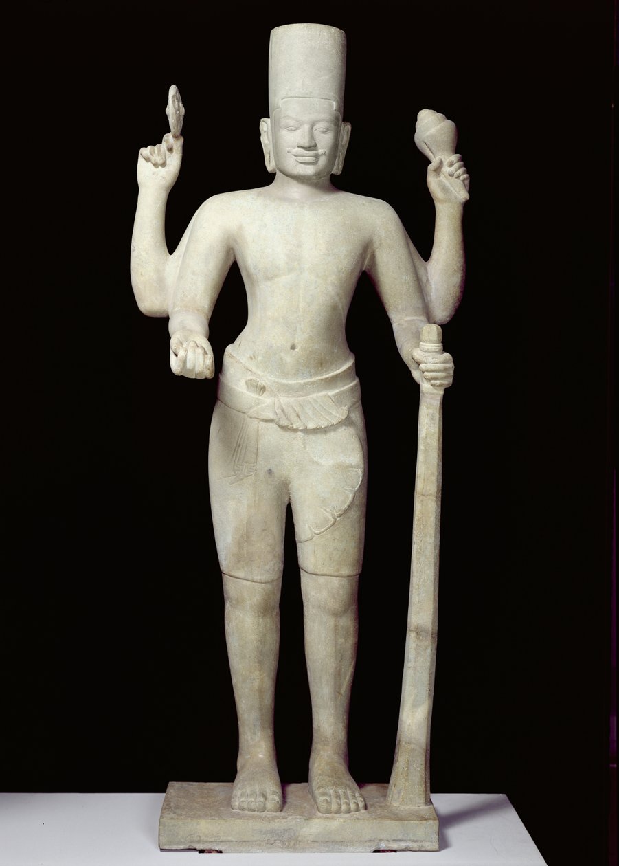 Vishnu, 1.-9. vuosisadat (hiekkakivi) tekijältä Cambodian School