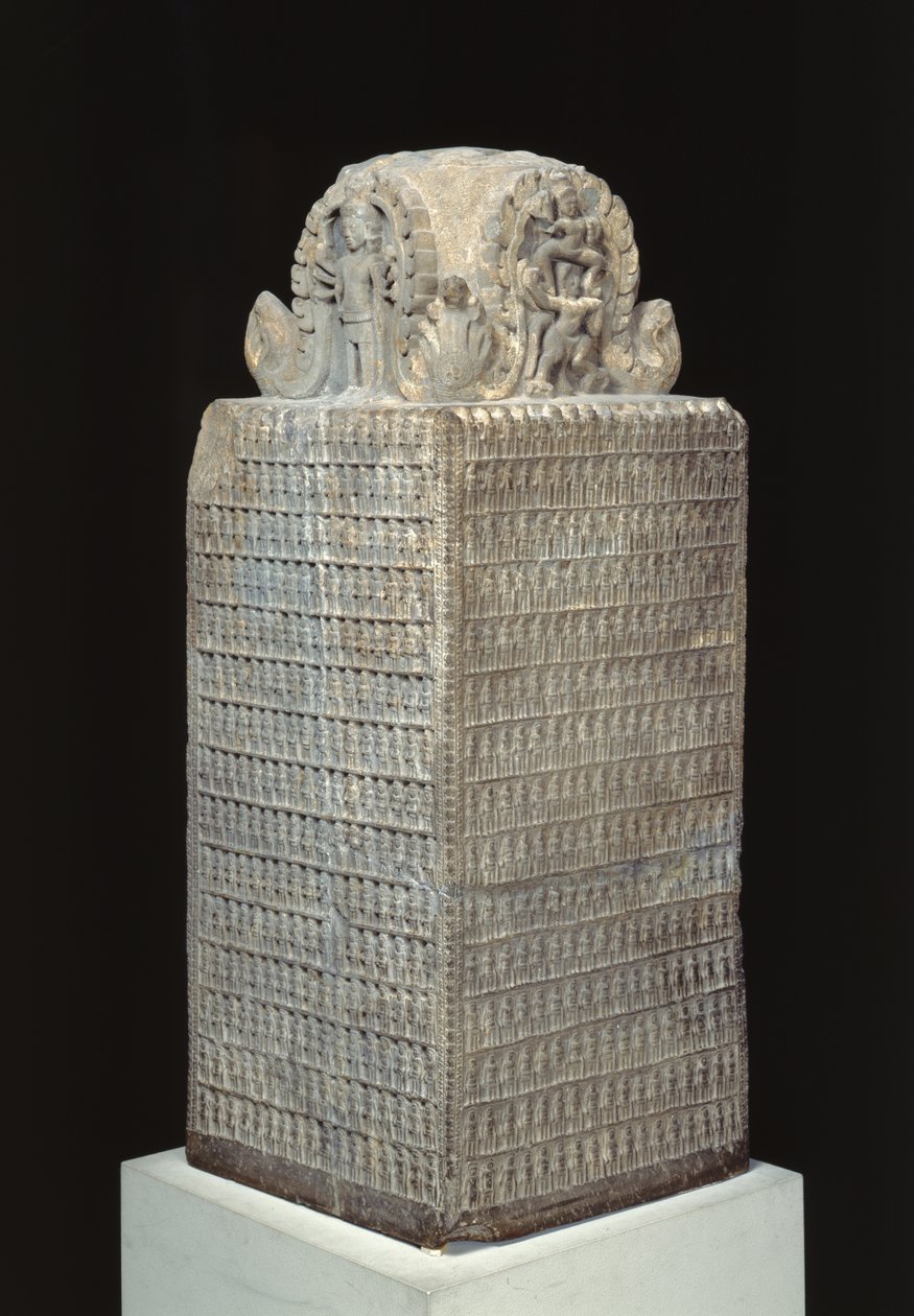 Votive muistomerkki Vishnulle, Preah Khanista, Kompong Svaysta, Kambodžasta (hiekkakivi) tekijältä Cambodian School