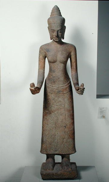 Jumalattaren Lakshmin patsas Preah Kosta, Bayon Style tekijältä Cambodian Cambodian