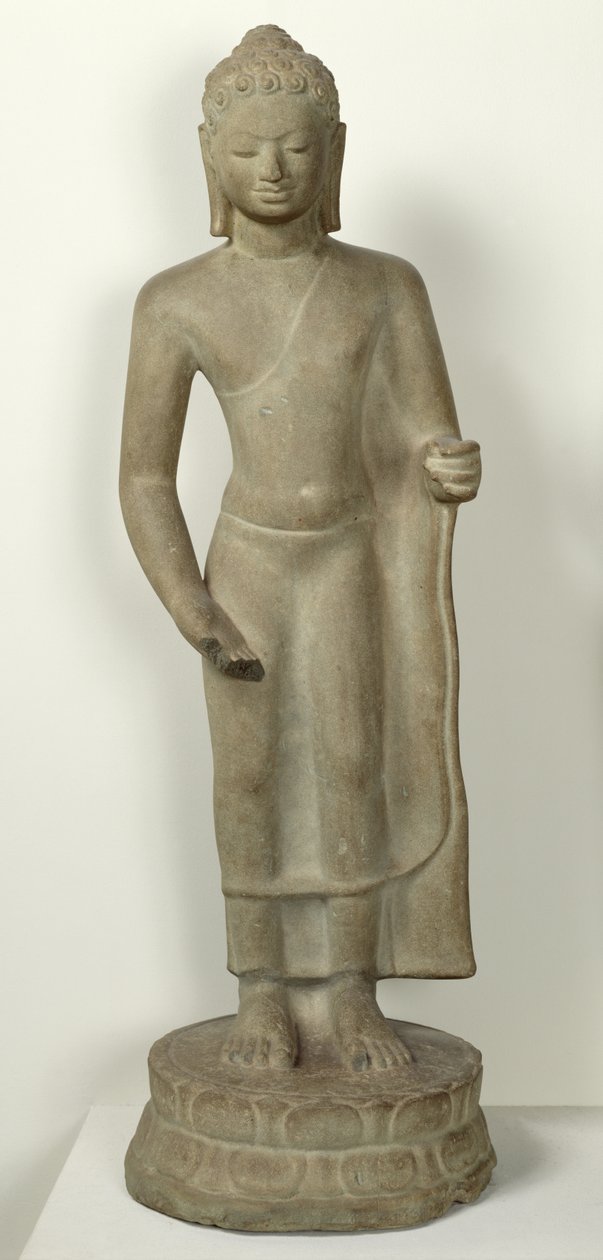 Pysyvä Buddha, Tuol Ta Hoy, Vat Phnom, Udong (hiekkakivi) tekijältä Cambodian School