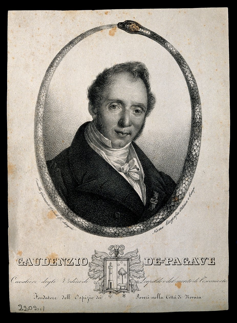 Gaudenzio de Pagave. C. Gandolfin litografia. tekijältä Camilla Guiscardi