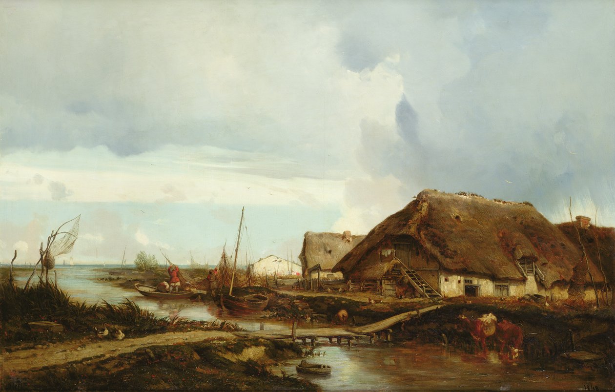 Normandian rannikko, 1848 tekijältä Camille Flers
