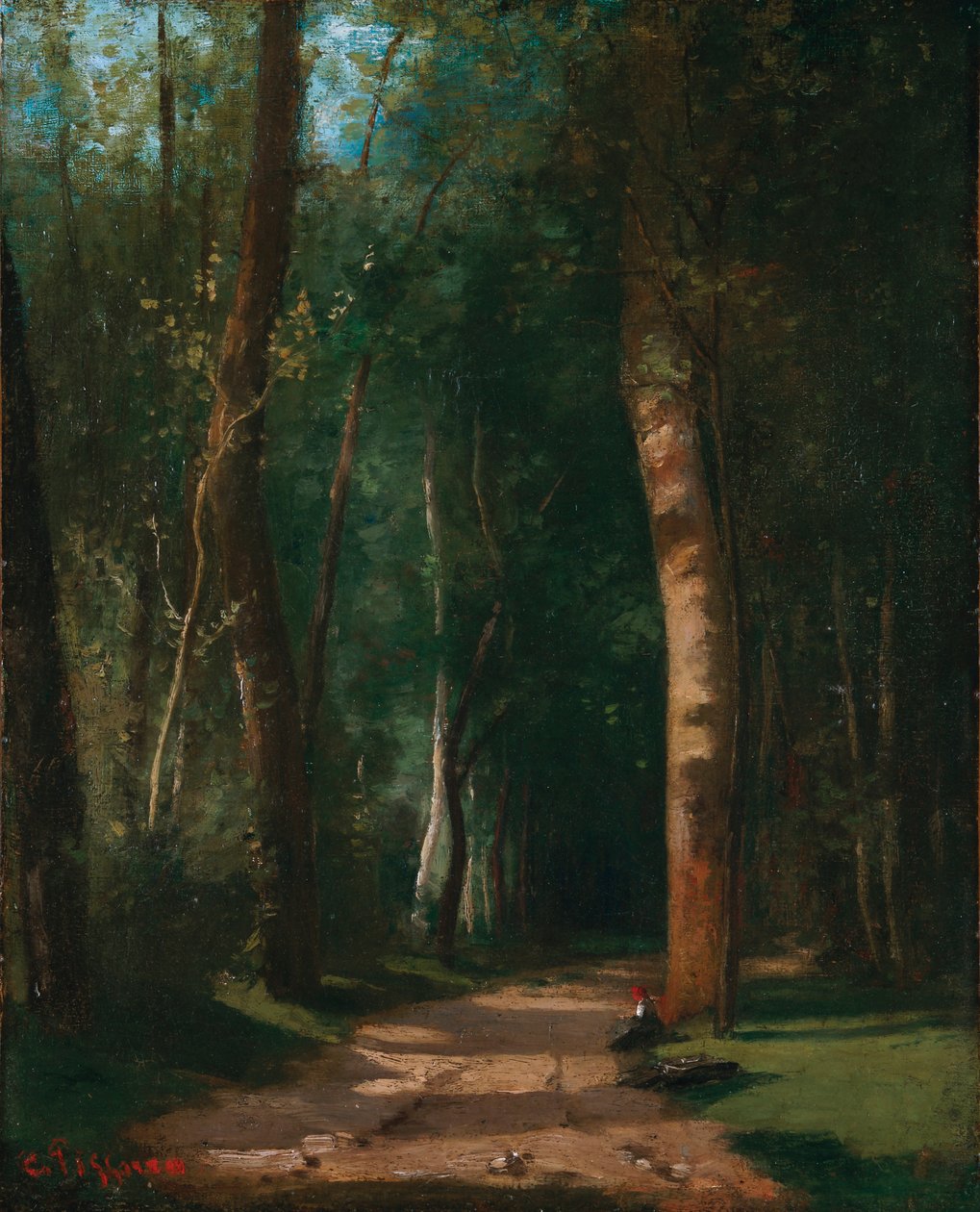 Allée dans une fôret tekijältä Camille Jacob Pissarro