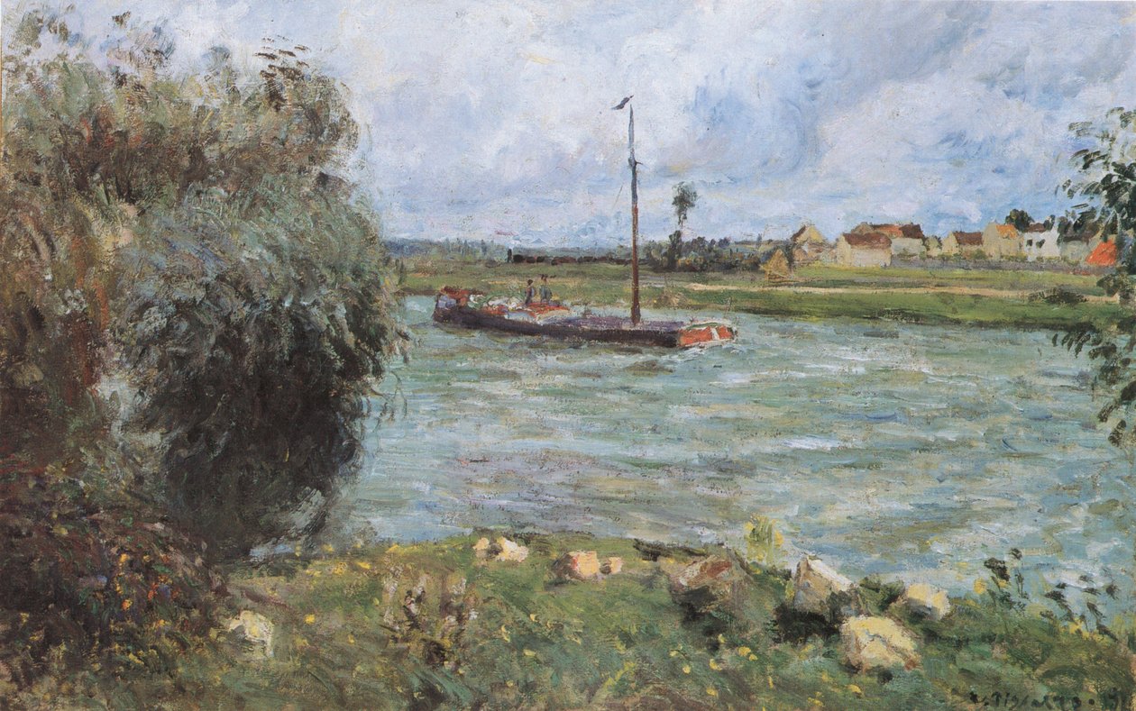 Bords de l´Oise à Pontoise tekijältä Camille Jacob Pissarro