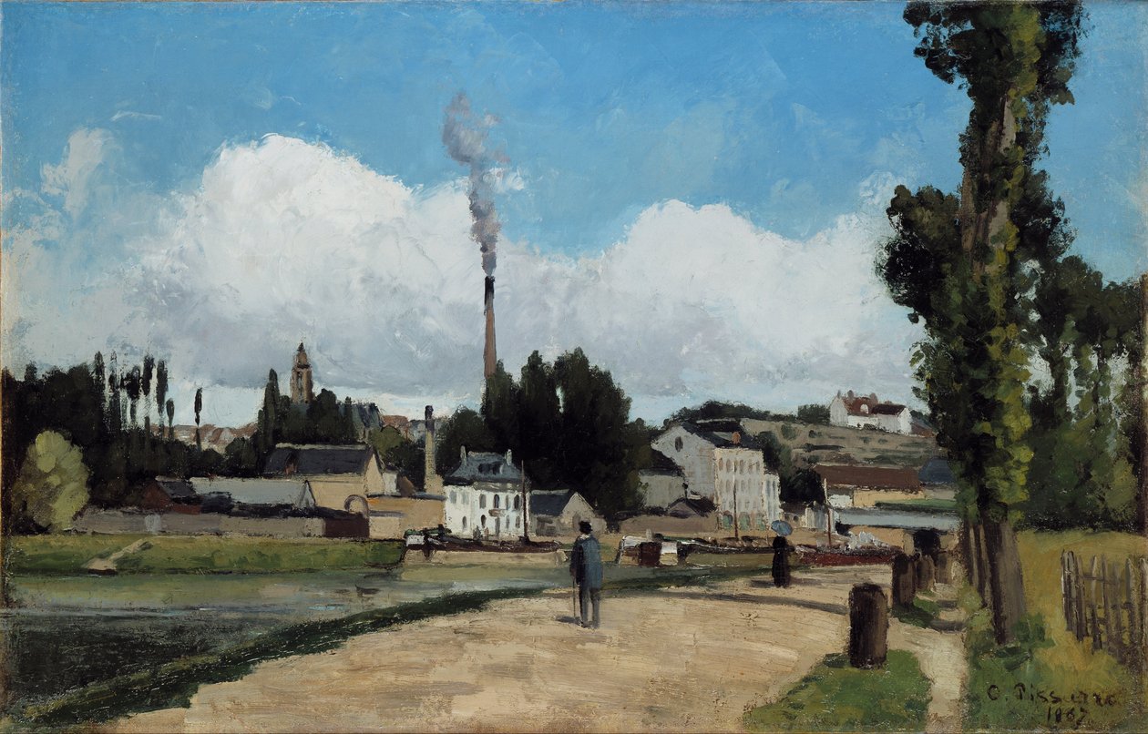 Banks of the Oise at Pontoise tekijältä Camille Jacob Pissarro