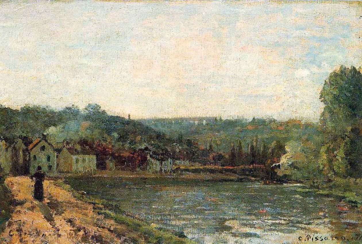 Bords de la Seine à Bougival tekijältä Camille Jacob Pissarro