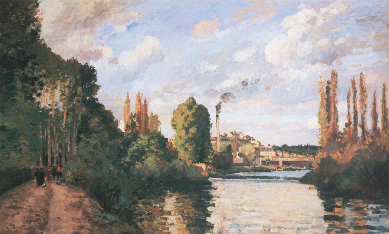 Bords de l´eau à Pontoise tekijältä Camille Jacob Pissarro