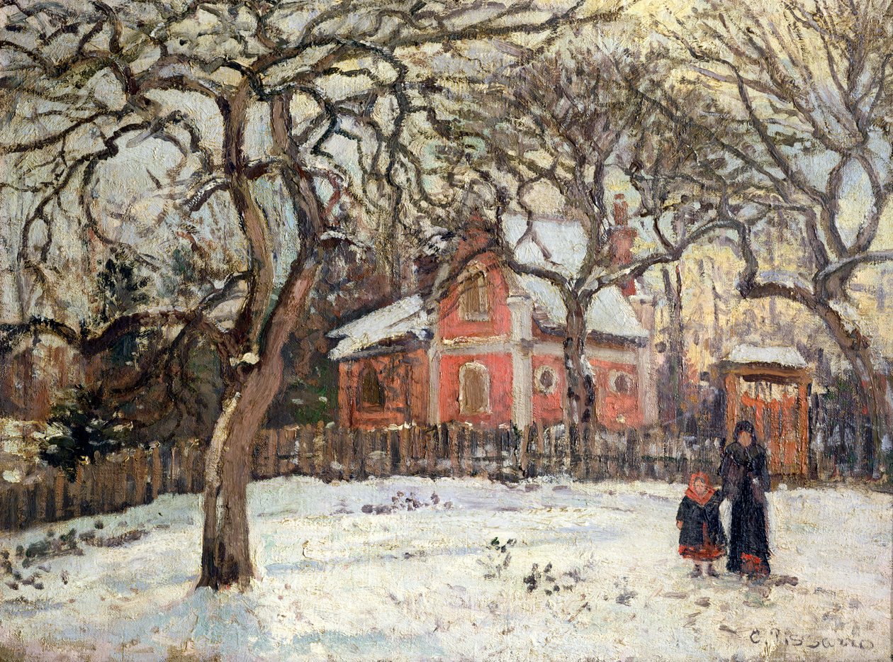 Kastanjapuut Louveciennesissä, noin 1871-2. tekijältä Camille Jacob Pissarro