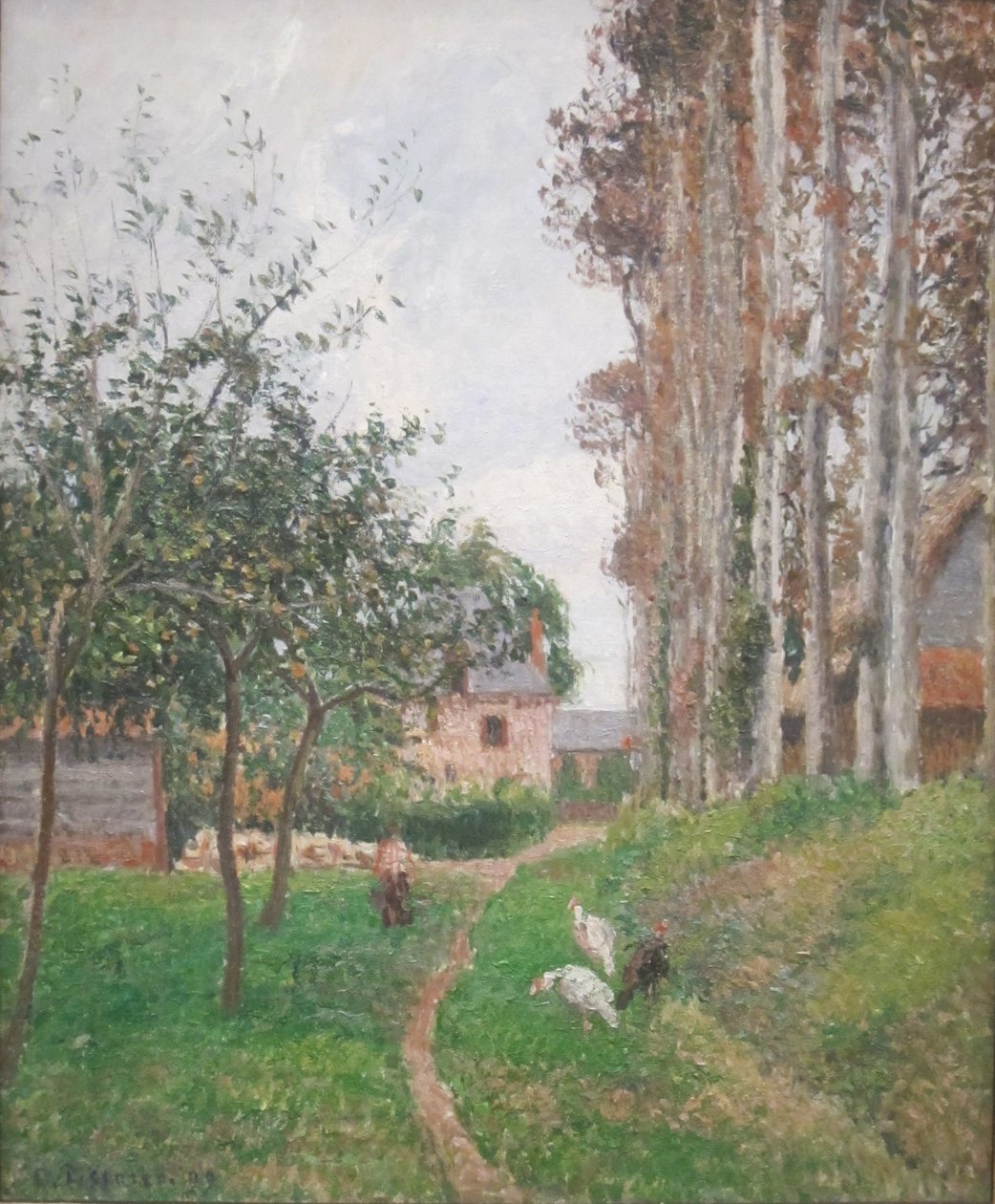 Harmaa päivä, Varengeville, Auberge du Manoir tekijältä Camille Jacob Pissarro