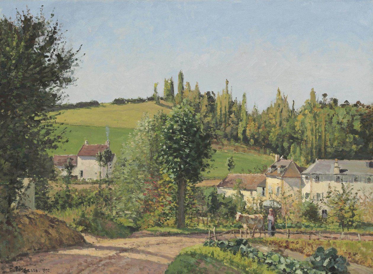 Hameau aux environs de Pontoise tekijältä Camille Jacob Pissarro