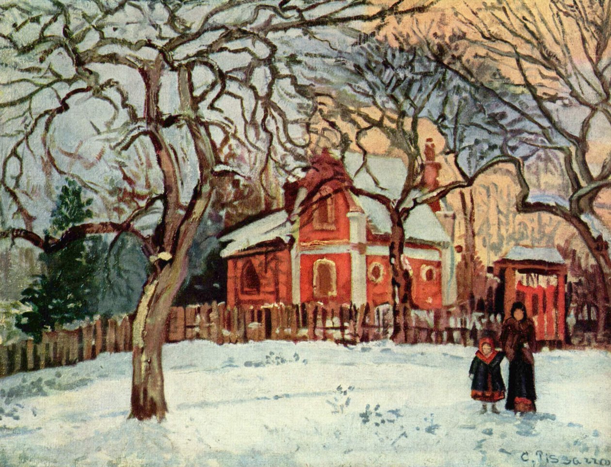 Kastanjapuut Louveciennesissä tekijältä Camille Jacob Pissarro