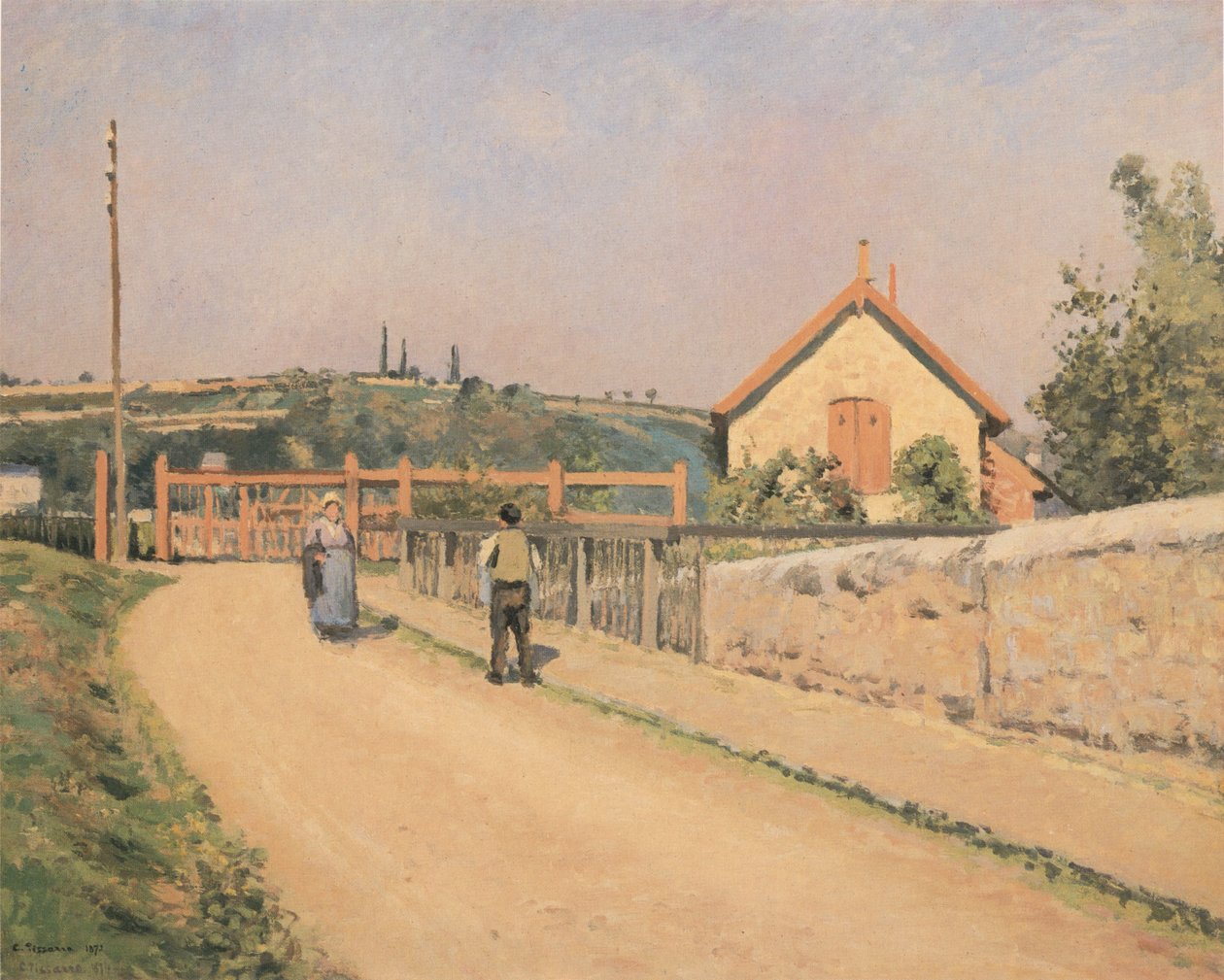 La Barrière du chemin de fer aux Pâtis près Pontoise tekijältä Camille Jacob Pissarro