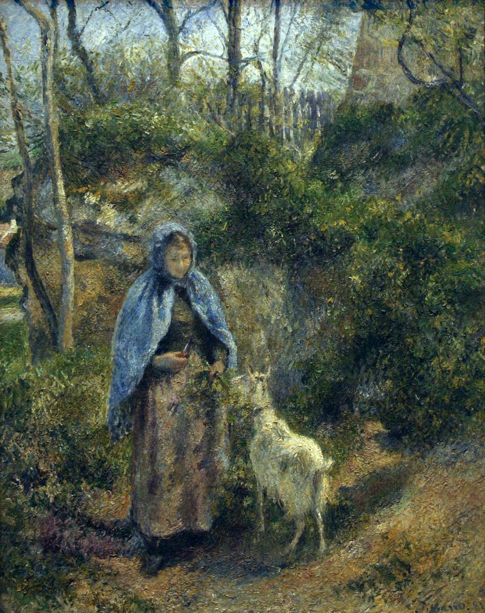 La Gardeuse de chèvre tekijältä Camille Jacob Pissarro
