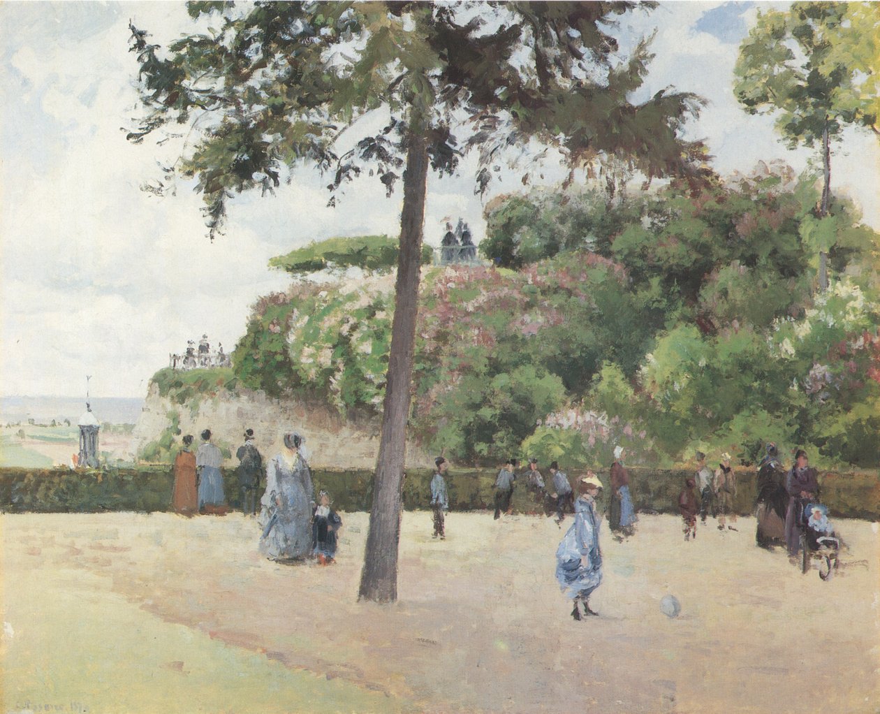 La Jardin de la Ville, Pontoise tekijältä Camille Jacob Pissarro