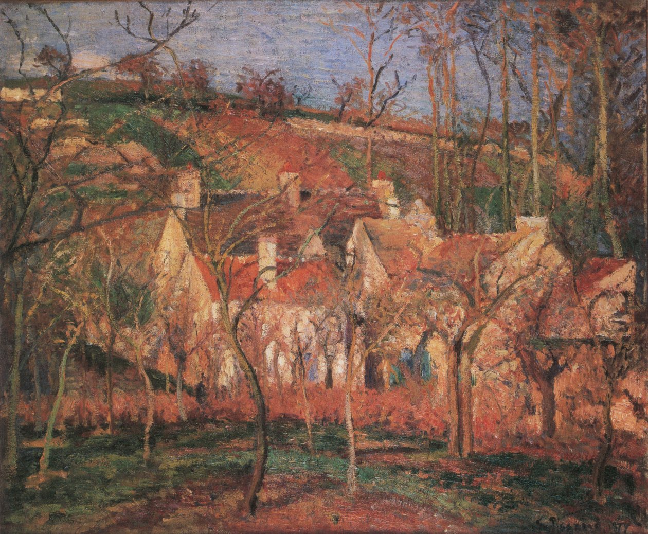 La Verger, Côtes Saint-Denis ja Pontoise tekijältä Camille Jacob Pissarro