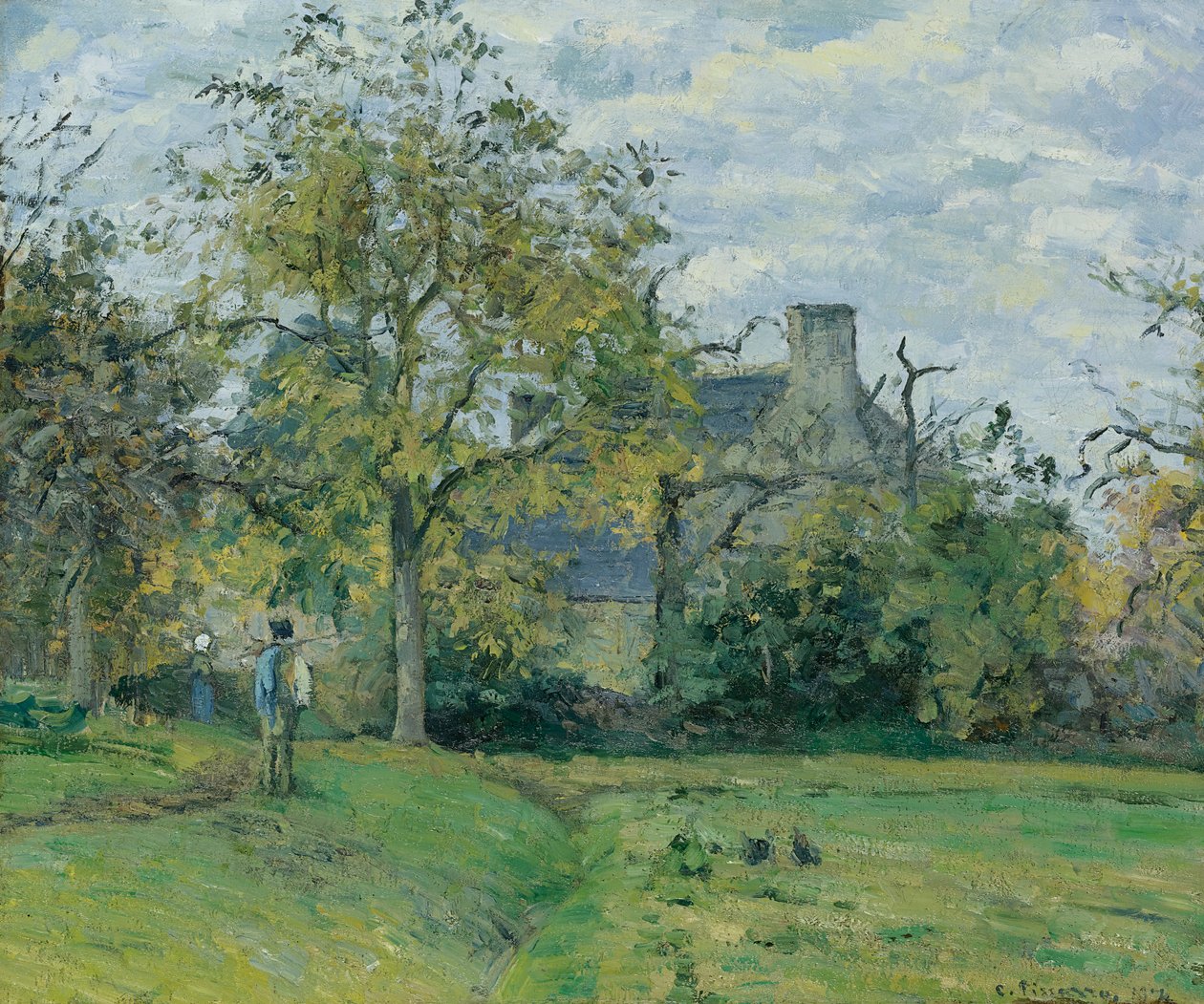 La maison de piette à Montfoucault tekijältä Camille Jacob Pissarro