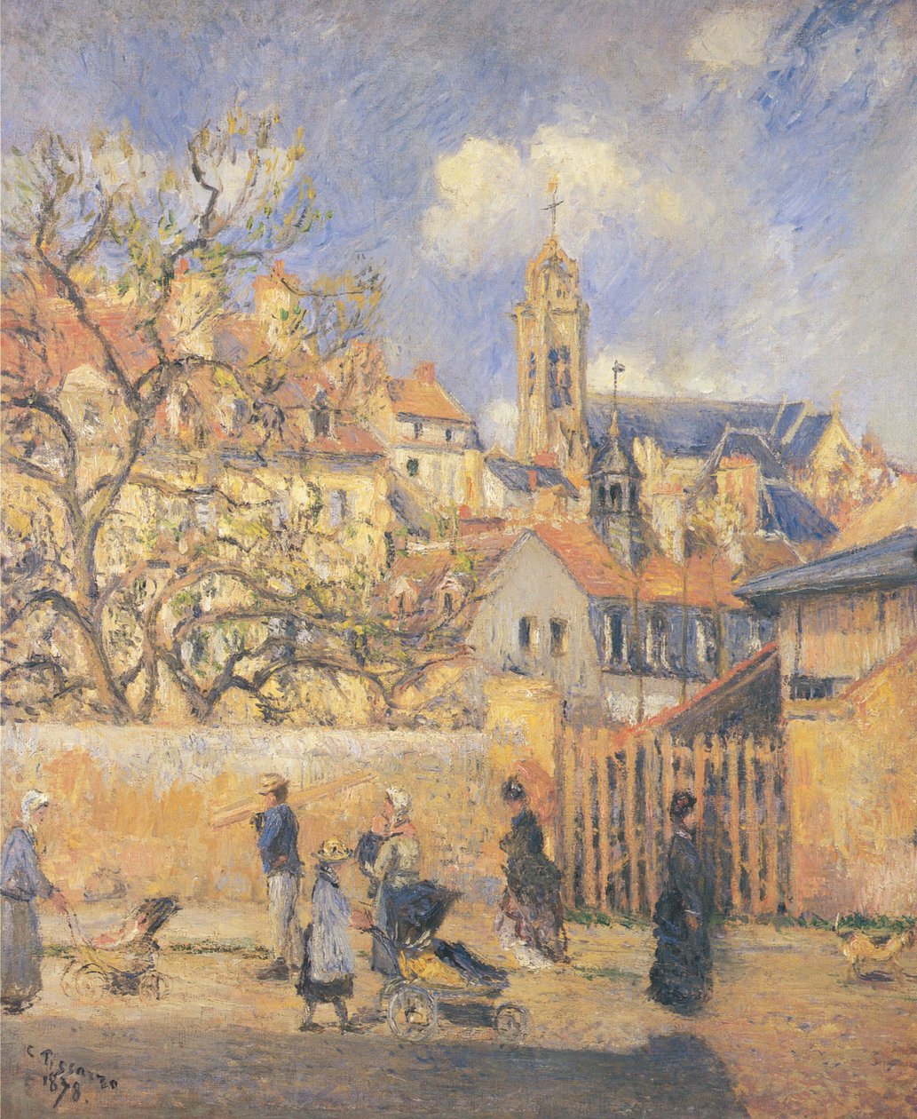 Le Parc aux Charette, Pontoise tekijältä Camille Jacob Pissarro
