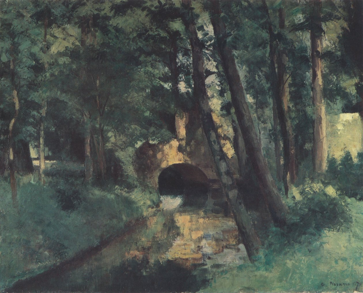 Le Petit pont tekijältä Camille Jacob Pissarro