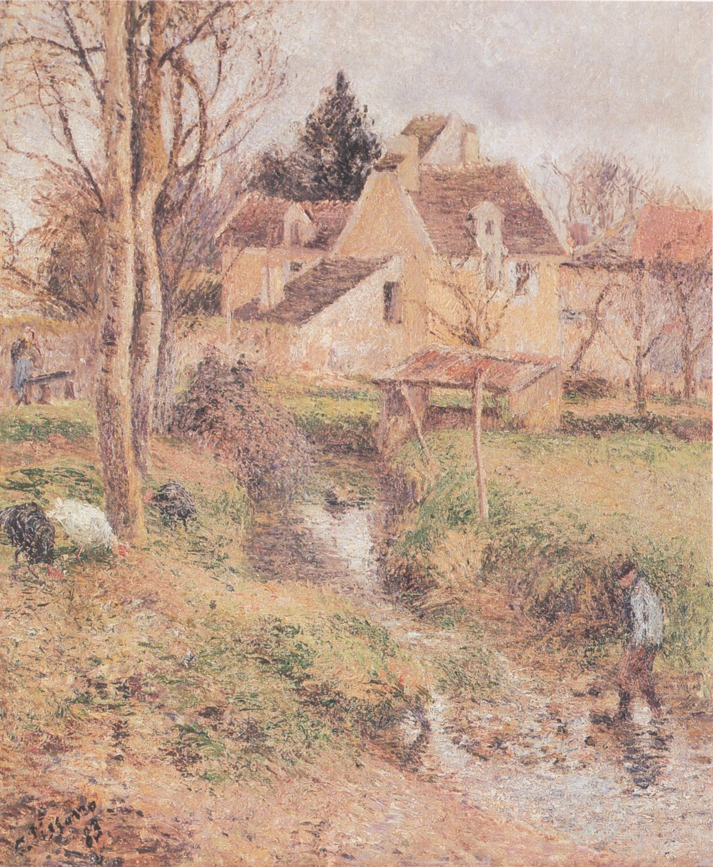 Le Ruisseau ja Osny tekijältä Camille Jacob Pissarro