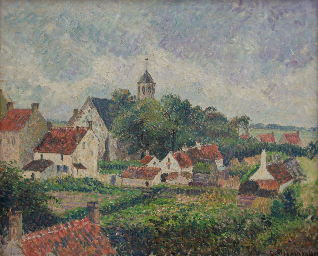 Le Knocken kylä tekijältä Camille Jacob Pissarro