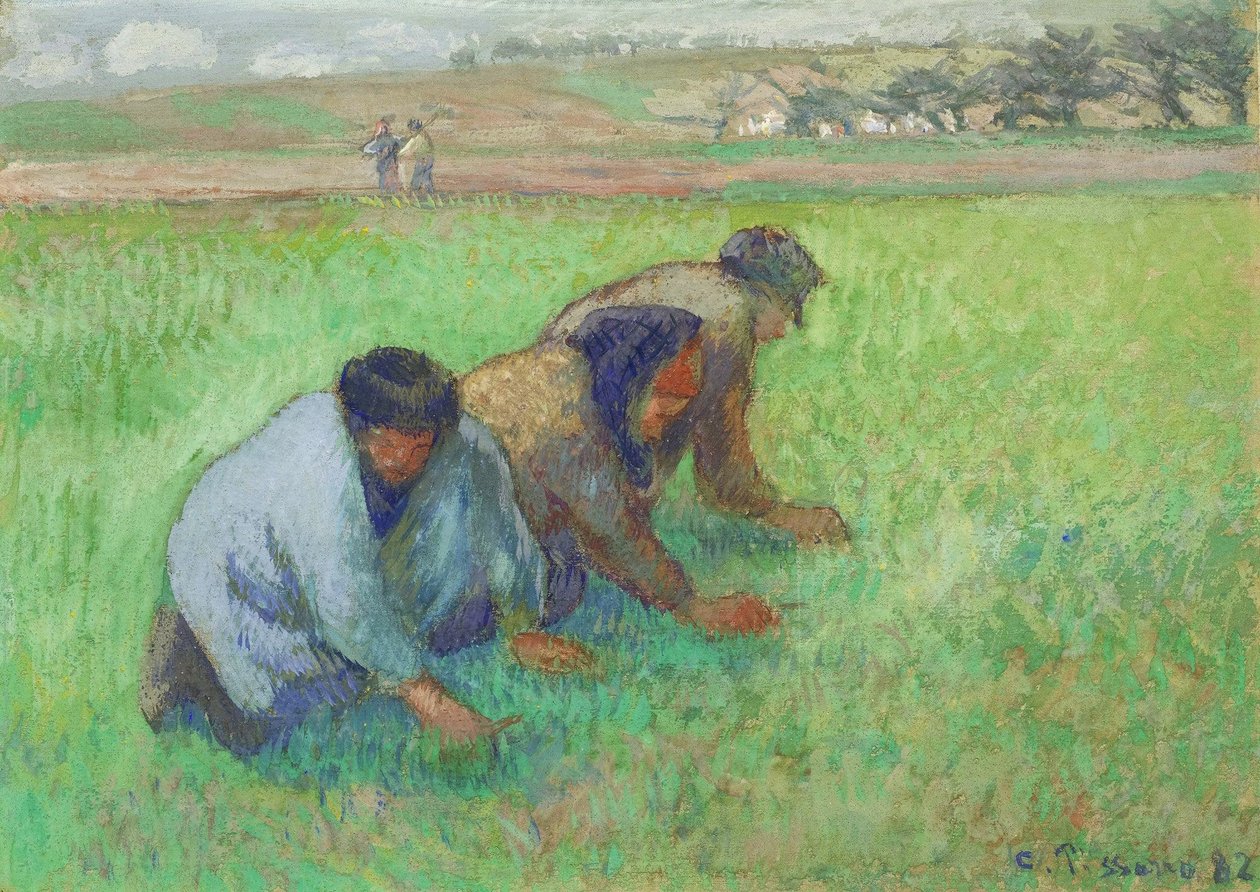 Les Sarcleurs tekijältä Camille Jacob Pissarro