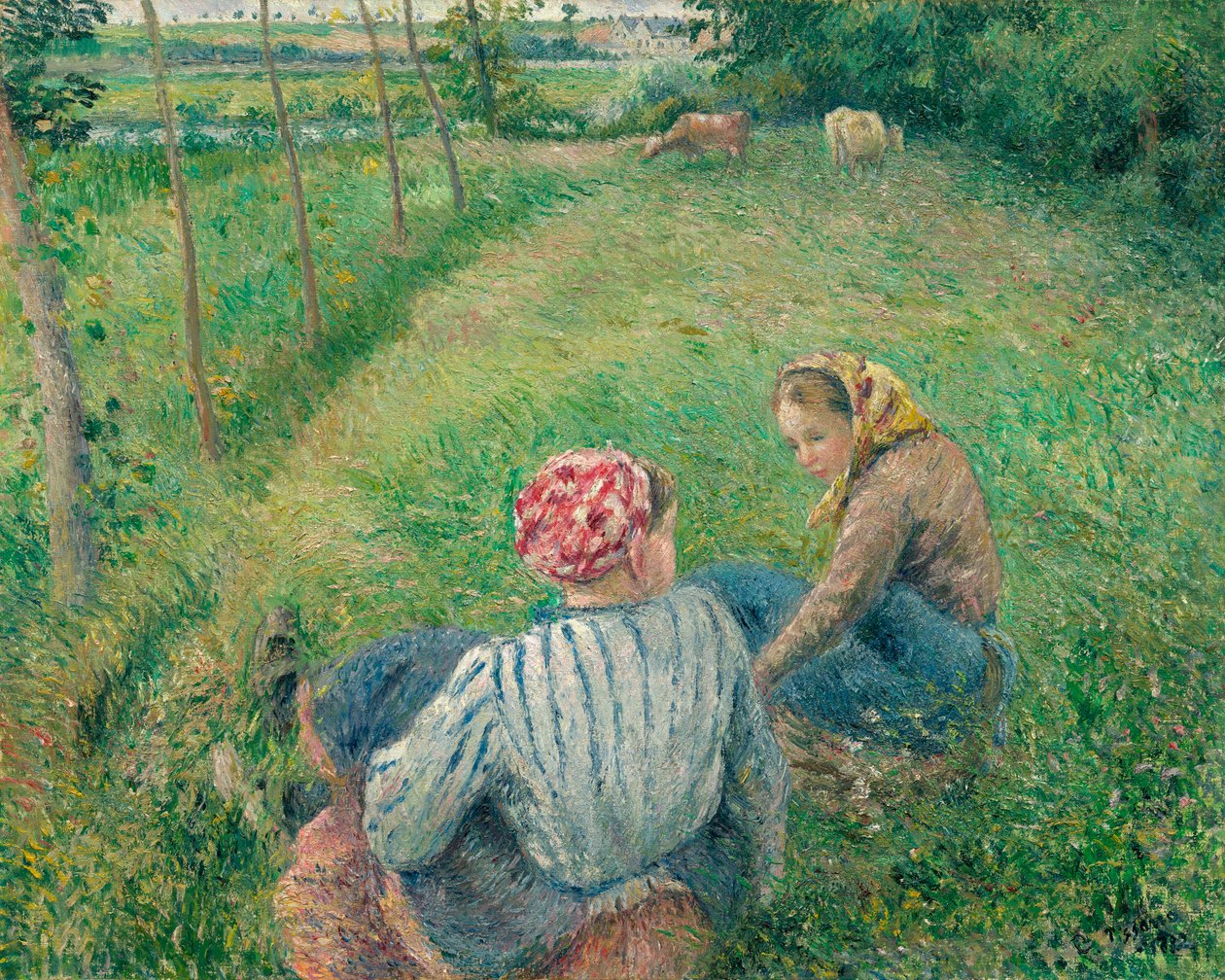 Les jeunes filles de payans tekijältä Camille Jacob Pissarro